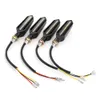 4 pcs LED Motorcycle Tiron des lumières du signal d'éclairage d'eau coulant éclairage indicateur DRL blanc clignotants Flickerred Lampe de frein2472926