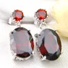 Luckyshine mélange précieux couleur zircone cubique boucles d'oreilles argent 925 womans nouvelle ovale morganite topaze grenat péridot vintage mariage jewelr