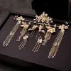 Capelli oro cinese tradizionale Combini per capelli Accessori per capelli Accessori per copricapo per copricapo Gioielli Pinna da sposa Y2295D