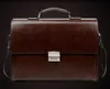 Mens Business Bags Theftproof Lock PU Leather Briefcases Bags Leather Laptop Handbags Male Shoulder Bags172p