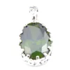 Luckyshine mode aantrekkelijke sieraden ovale groene olijfsteen edelstenen hangers 925 zilver voor vrouwen nieuwe ketting hanger sieraden 1 '