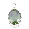 LuckyShine Moda Attractive jóias oval verde azeitona de pedra Gems Pendentes 925 para as Mulheres Colar novas jóias pingente 1'