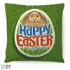 Easter Pillow Case Sofa Throw Pillow Case Bunny Rabbit Design Pillow Case Sofa Car Cushion Covers