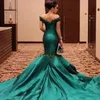 2019 Emerald Green Gelinlik Modelleri Denizkızı Kapalı Omuz Örgün Tatiller Akşam Parti Yarışması Kıyafeti Özel Üretilmiş Wear