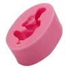 Fondant DIY Silicone Mould Three 3D Sleeping Pink Baby Chocolate Decorating Cake Tools Lollipop Moulds2774810
