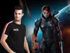 N7 Mass Effect 3 футболки Мужчины системы Alliance Военная эмблема игра Tee футболка хлопчатобумажные люди бесплатная доставка оптом y19060601
