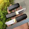 Promotion Small VG10 Damascus Steel Drop Point Blade Ebony Handle Mini Collectalble Knife With Wood Sheath