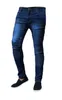 Jeans skinny tinta unita da uomo 2020 nuovissimi pantaloni a matita slim pantaloni in denim pantaloni da jogging classici da uomo firmati nero blu