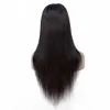 Proste koronkowe przednie ludzkie peruki włosy z włosami dla dzieci naturalny kolor peruwiański Remy Blueless ludzkie peruki dla czarnych kobiet5432617