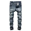 Streetwear Mens Jeans Ripped Denim Volledige Broek Nieuwe Biker Jeans Mannen Hoge Kwaliteit Slanke Parth Plus Size 1604