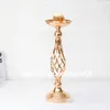 New styleDisplay Flower Stand Candle Holder Road Lead Table Centerpieces Metal Gold Stand Pillar Candlestick For Wedding Candelabra decor457