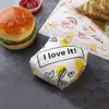 Gıda sarma kağıdı Ekmek Sandviç Burger Fries Paketleme Pişirme Araçları fast-food özelleştirilmiş tedarik 800pcs için yağ geçirmez yağlı kağıt