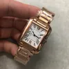 トップメンズ腕時計 TANK ANGLAISE W5310018 18K ゴールド自動巻き時計ゴールドダイヤルトップブランドの腕時計ステンレスバンド送料無料