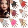 Fashion-mode halvfinger PU Läderhandskar Ladys Fingerless Driving Night Club Pole Dancing Show Gloves Factory Partihandel