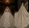 2020 Dubai Lüks Gelinlik Artı Boyutu Şapel Tren Sevgiliye vestido de novia Aplike Gelin Gelinlikler Custom Made