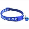 12 kleuren Huiskraag met Bell Verstelbare Gesp Safety Riemen Kleine Kat Hond Puppy Neck Collars Leash Product VT0834