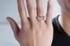 럭셔리 100% 925 스털링 실버 6mm 1ct Cz ​​연인의 남자 결혼 반지 시뮬레이션 플래티넘 다이아몬드