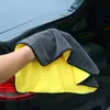 5 pièces, soins de voiture, polissage, serviettes de lavage, peluche microfibre, serviette de séchage, forte peluche épaisse, fibre de Polyester, chiffon de nettoyage automobile 256o