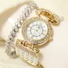 Luxury Elegant Rhinestone Femmes Regardez Lady Pearl Dress Watch Femelle Big Dalm Wristwatch Bracelet Crystal Watch Drop Ship Ly191223062152