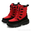 Laarzen warme lenige zachte winterontwerper kant type2 drievoudige witte zwarte rode man jongen mannen laarzen heren sneakers boot trainers buiten wandelschoenen