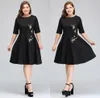 4XL Plus Size Women Vintage Rockabilly Dresses 1950s Audrey Hepburn Style Short Party Cocktail Dress Women Work Dress Formal FS0794