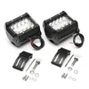 2pcs 4inch 200W CREE LED Work Light Bar Pods Flush Mount Combo Driving Lamp 12V 6000K 20000LM For Driving Offroad Boat Car