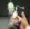 Milk bottle water and tobacco pot with external hull silk plate Glass Bongs Glass Smoking Pipe Pipes Oil Rig Bowls Burn