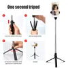 XT10 Selfie Stick Bluetooth Mini TripoD Extenderable Handheld Self Portrait med Bluetooth Fjärrkontroll för iPhone 14 13 Pro Max Cellphone -surfplatta i detaljhandeln