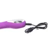 10 velocità Silicone USB ricaricabile Waterproof Wand Massager G Spot Vibrators Vibratori potenti sesso vibratore clitoride erotico per donne1263558