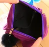 portatile cartone animato gatto trucco stoccaggio cosmetico flanella peluche borsa multifunzione astuccio portapenne custodia casalinga colorata