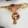 Masal Aladdin Sihirli Lamba Eski Censer Yaratıcı Metal Aroma Brülör Çok Renkli Tütsü Brülörler Yeni Gelmesi 35 * 12 * 18.5 cm 660