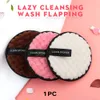 Cosmetisch pad Lazy People Skin Care Face Wash MicroFiber Herbruikbare make -up verwijderen Puff Cleansing Sponge Soft Tools Practical