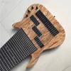 Nowa + Fabryka + niestandardowe 17 strun elektryczne gitarę basową podstrunka różana drzewozoczona no fret inlay bass darmowa wysyłka 17 bas