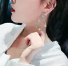 NOUVEAU Designer Géométrie du cercle Boucles D'oreilles Pour Les Femmes Mode Bling Bling Boucle D'oreille 925 Argent Aiguille Bijoux Cadeaux