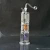 Trois étagères de bouteilles d'eau filtrée Raccords de conduite d'eau de narguilé en verre en gros