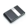 Stor kapacitet Företagsnamn Korthållare Kreditkortshållare Mode Unisex Visit Card Case Metal Wallet PU Läder Solid Steel Box