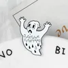 Overthink Ghost Enamel Pins White Ghost Badge Broschväska Kläder Lapel Pin Cartoon Enkel Rolig Punk Smycken Gift för vänner