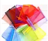 7 * 9 cm sieraden tassen gemengde organza sieraden bruiloft gunst xmas gift bags paars blauw roze geel zwart met trekkoord GB1505