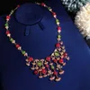 High-end Luxurious Ball Lady Necklace Party gathering Ruby red noble Necklace circular Superior quality Free shipping Tassels Choi Po