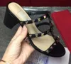 Sıcak Satış-Yeni 2019 lüks Sandalet Slingback Bayanlar Seksi Yüksek Topuklar Moda perçinler ayakkabı 8 Renkler pompaları