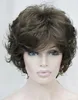 Парик кофе-коричневый короткие женщины дамы ежедневно пушистый парик Hivision синтетический USPS хорошо для США j0333