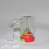 hookahs Bowls With Male 14mm Joint Bubbler Glass Perc Ashcatcher bong ash catcher Silicone wax Container