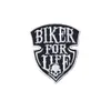 BIKER FOR LIFE MC Club Embroidery Patch Front Size For Clothing Iron On Applique Free Shipping