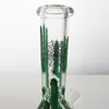 Cactus Logo Glass Bong Dab Rig Beaker Bongs Hookahs con pizca de hielo 7MM culo grueso Tubo grande Vaso Base Tubería de agua