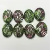 100 stks Groothandel Multi Size Optie Natuurlijke Ruby in Zoisite Cabochon Gepolijste Gems Cabine Top Zeldzame Ovale Plaksteen AnyLiet Crystal Losse edelsteen