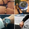 femmes hommes hommes noirs en cuir authentique bracelet tressé hommes en acier inoxydable pour femmes bracelet de crâne doré pour5045100
