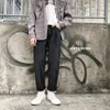 Lente nieuwe corduroy broek mannen mode retro effen kleur casual broek man streetwear hiphop losse joggers joggingbroek man