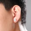 Boucles d'oreilles de luxe pour hommes Déclaration Hip Hop Bijoux Glacé Boucle d'oreille en diamant Or 925 Sterling Silver Stud Boucle d'oreille Mode Big 2380881