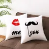 Love Couple Pillow Case Letter Mr and Mrs Pillow Cover Wedding Valentine Day Pillowcase Lovers Home Office Sofa Throw Pillow Case