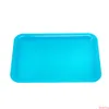 Rolling Tray Plastic Tobacco 18x12cm S Size Small Hand Roller Roll Tin Pure Color Case Spice Cartoon Plate for Smoking